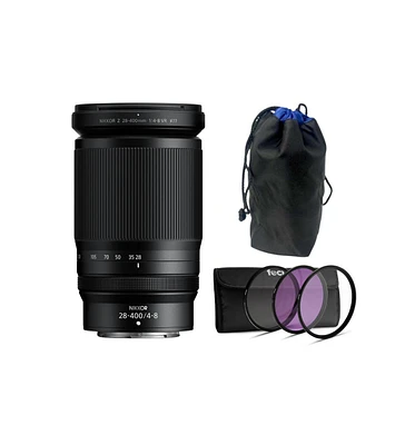 Nikon Z 28 to 400mm F4 to 8 Vr Full Frame Z Mount Lens with Filter Kit Bundle