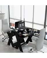 Gouun Small Computer Desk with Storage Drawer