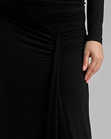 Pietro Brunelli Maternity Ruched Bamboo Jersey Stretch Olympia Skirt