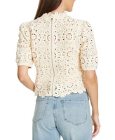 Sam Edelman Women's Doral Band-Collar Crochet Top