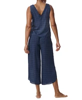 Tommy Hilfiger Women's Printed Cropped Pajama Set