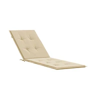 vidaXL Deck Chair Cushion Beige (29.5"+41.3")x19.7"x1.6"