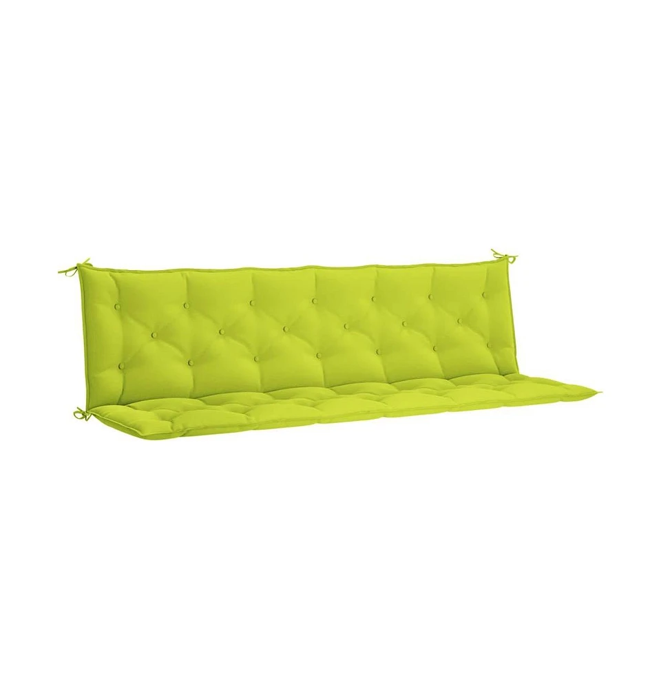 Garden Bench Cushion Bright Green 78.7"x(19.7"+19.7")x2.8" Oxford Fabric