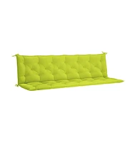 Garden Bench Cushion Bright Green 78.7"x(19.7"+19.7")x2.8" Oxford Fabric