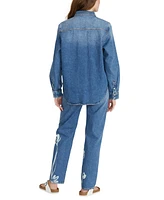 Driftwood Women's Lana Denim Shirt X Phantom Flowers