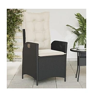 Reclining Patio Chair with Cushions Poly Rattan