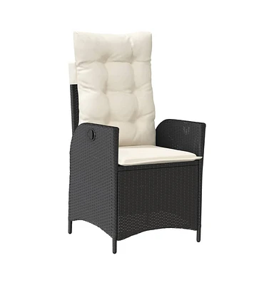 Reclining Patio Chair with Cushions Poly Rattan