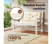 Garden Bench Cushion 39.4"x(19.7"+19.7")x2.8" Oxford Fabric