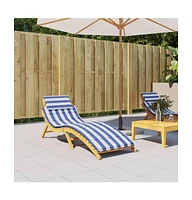 Sun Lounger Cushion Blue&White Stripe Oxford Fabric