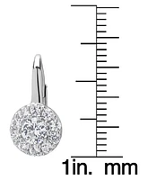 Macy's Lab Grown White Sapphire (2-1/3 ct. t.w.) Round Leverback Earrings in Sterling Silver