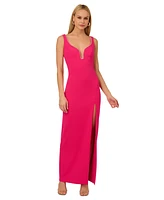 Adrianna by Papell Women's Bead-Trim Sweetheart-Neck Sleeveless Gown