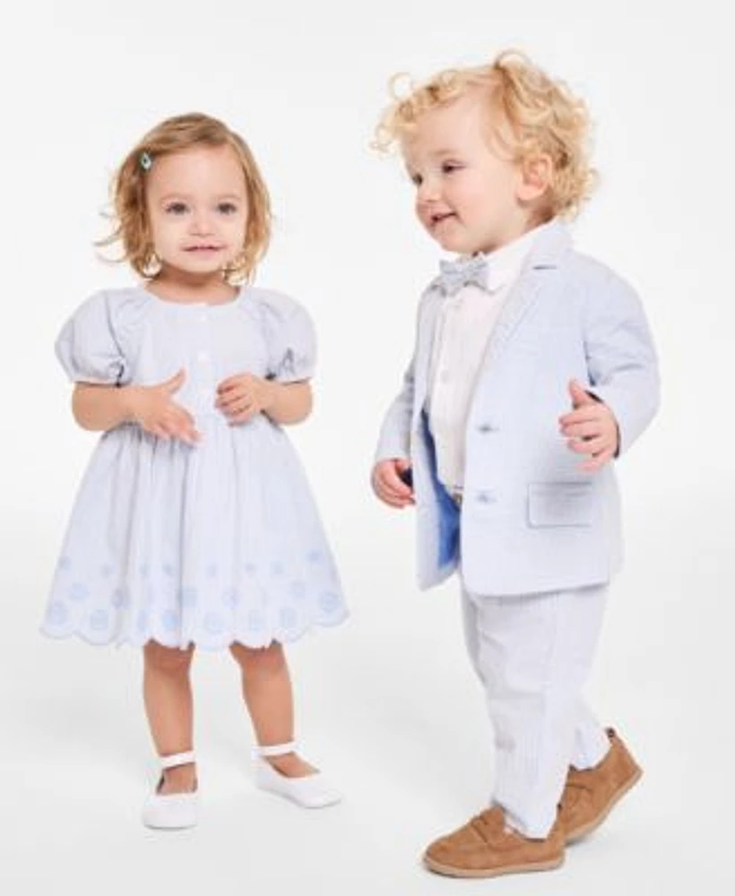 First Impressions Baby Sibling Seersucker Sets Exclusively At Macys