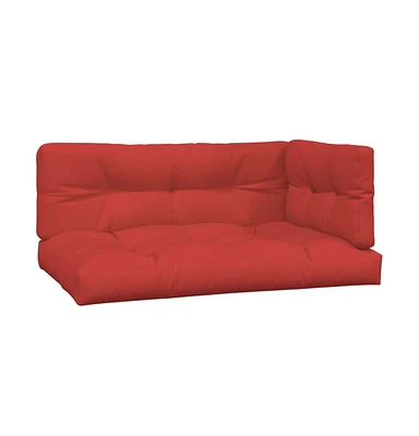 vidaXL Pallet Cushions 3 pcs Red Fabric
