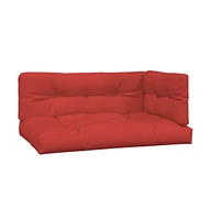 vidaXL Pallet Cushions 3 pcs Red Fabric