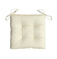 Chair Cushions 4 pcs Cream White 15.7"x15.7"x2.8" Oxford Fabric