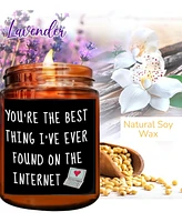 Lovery "You're The Best" Lavender Scented Soy Wax Candle, 10 oz.