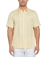 Cubavera Men's Ombre Embroidery Panel Short Sleeve Button-Down Shirt
