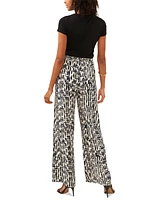 Vince Camuto Women's Printed Pull-On Wide-Leg Pants