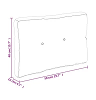 vidaXL Pallet Cushion Cream 19.7"x15.7"x4.7" Fabric