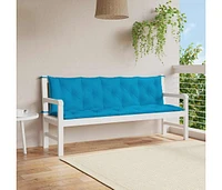 Garden Bench Cushion Light Blue 70.9"x(19.7"+19.7")x2.8" Oxford Fabric