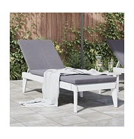 vidaXL Sun Lounger White 73.2"x23.6"x11.4" Pp