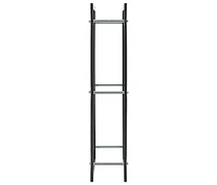Firewood Rack Black 17.3"x7.9"x39.4" Steel