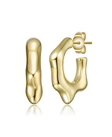 Dripping Hoop Earrings White Gold Plated or 14K