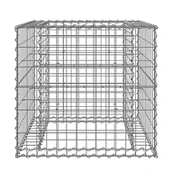 Gabion Basket Silver 27.6"x27.6"x25.6" Galvanized Iron