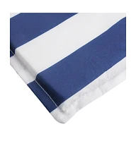 vidaXL Sun Lounger Cushion Blue&White Stripe Oxford Fabric