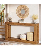 Tribesigns Farmhouse Console Table, 63 Inch Entryway Console Table With Storage, Narrow Wood Accent Table For Hallway, Behind The Couch, Living Room,