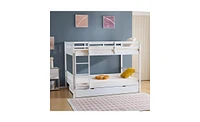 Slickblue Bunk Bed with Trundle Bed for Space-Saving and Extra Sleeping Arrangement