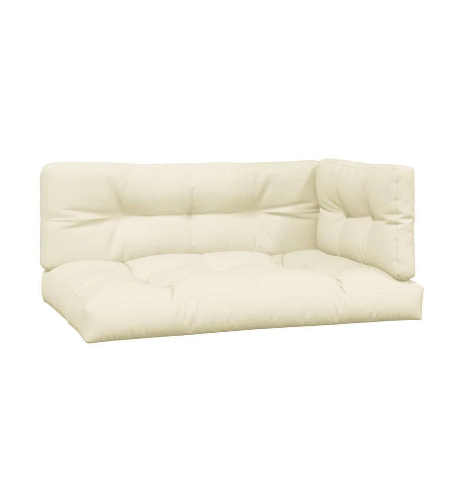 Pallet Cushions 3 pcs Cream Fabric