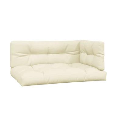 Pallet Cushions 3 pcs Cream Fabric