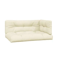 Pallet Cushions 3 pcs Cream Fabric