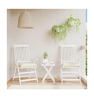 vidaXL Chair Cushions 2 pcs Cream White 15.7"x15.7"x2.8" Oxford Fabric