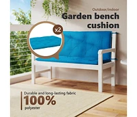 Garden Bench Cushion Light Blue 47.2"x(19.7"+19.7")x2.8" Oxford Fabric