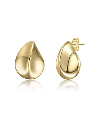 Raindrop Stud Earrings White Gold Plated or 14K