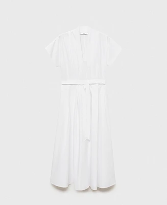 Mango Women's Bow Pleats Dress