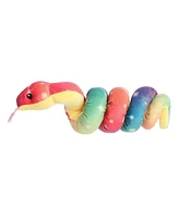 Aurora Small Wrist Wranglers Rainbow Dreams Snake Snake Playful Plush Toy 8"