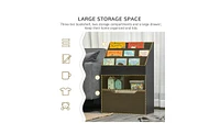 Slickblue Kids Shelf Book/Storage Cabinet – Space-Saving Organizer for Toys, Books, and Essentials