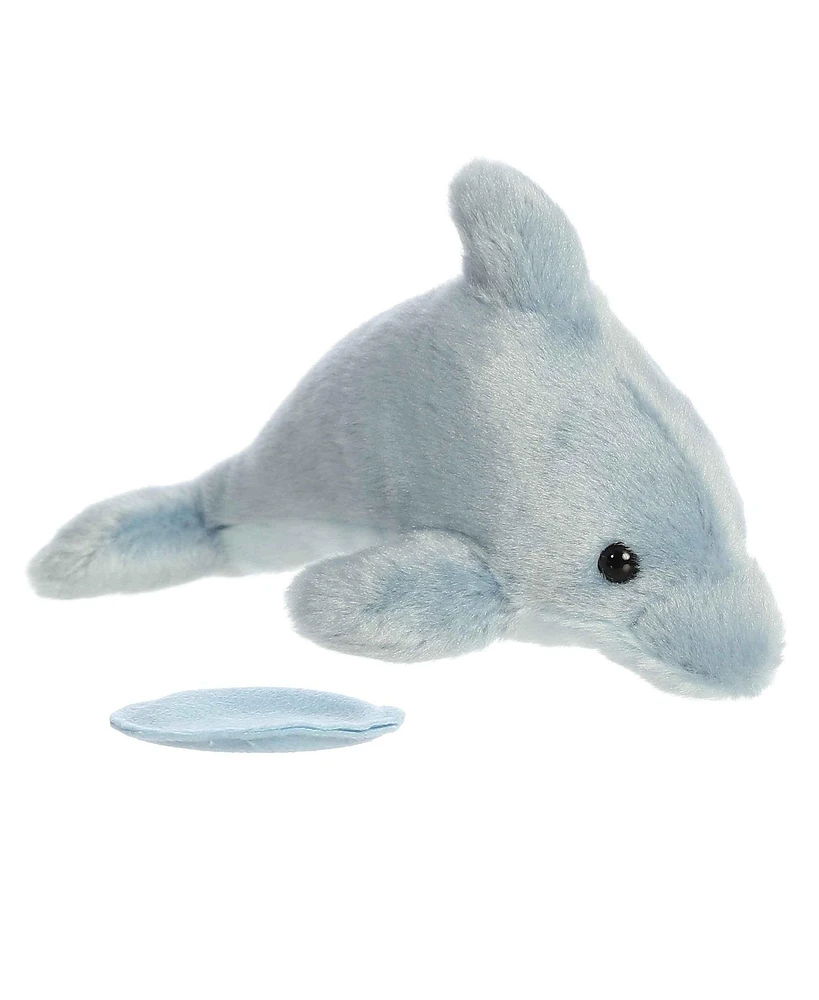 Aurora Mini Dancing Dolphin Shoulderkins Adorable Plush Toy Gray 3.5"