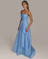 Donna Karan New York Women's Ruched Strapless Gown