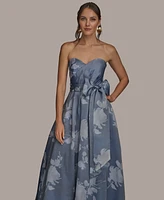 Donna Karan New York Women's Floral-Print Ball Gown