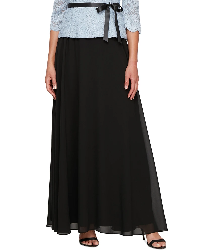 Alex Evenings Petite Chiffon Maxi Skirt