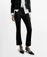 Mango Women's Crop Flared Jeans