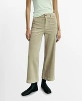 Mango Women's Catherin Culotte Corduroy Jeans