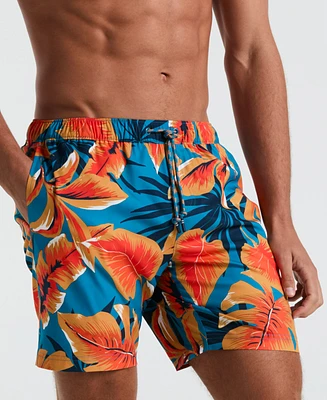 Original Penguin Men's Tropical Leaf Swim Shorts