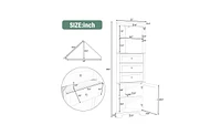 Slickblue Tall Cabinet with 3 Drawers – Space-Saving Storage Solution for Home, Office, or Bedroom