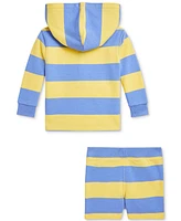 Polo Ralph Lauren Baby Boys Striped Terry Rugby Shirt & Short Set