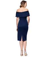 Betsy & Adam Petite Off-The-Shoulder Sheath Dress